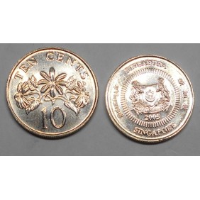 SINGAPORE 10 Cents 2005