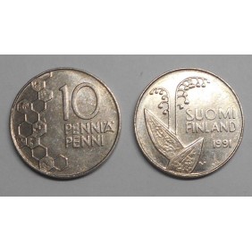 FINLAND 10 Pennia 1991