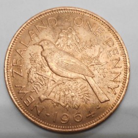 NEW ZEALAND 1 Penny 1964