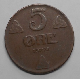 NORWAY 5 Ore 1922