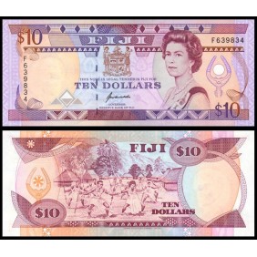 FIJI 10 Dollars 1992
