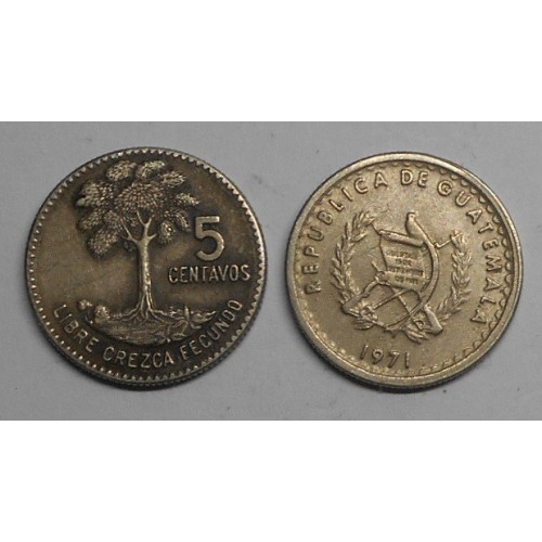 GUATEMALA 5 Centavos 1971