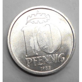 DDR 10 Pfennig 1988 UNC