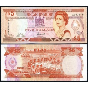 FIJI 5 Dollars 1992