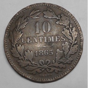 LUXEMBOURG 10 Centimes 1865