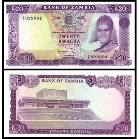 ZAMBIA 20 Kwacha 1969