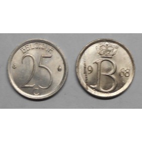 BELGIUM 25 Centimes 1968...
