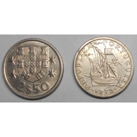 PORTUGAL 2 1/2 Escudos 1979