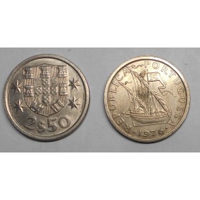 PORTUGAL 2 1/2 Escudos 1976