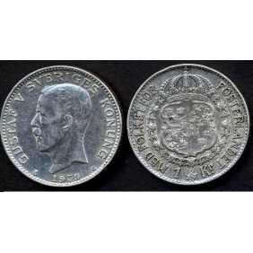 SWEDEN 1 Krona 1939 Gustav V
