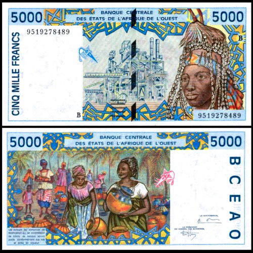 BENIN (W.A.S.) 5000 Francs...