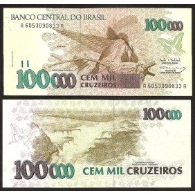 BRAZIL 100.000 Cruzeiros 1993