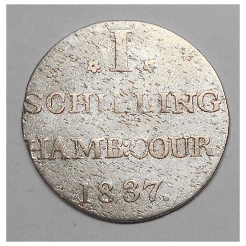 HAMBURG 1 Schilling 1837 AG
