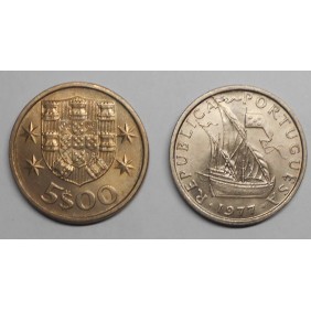 PORTUGAL 5 Escudos 1977