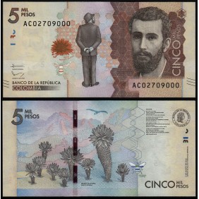 COLOMBIA 5000 Pesos 2016