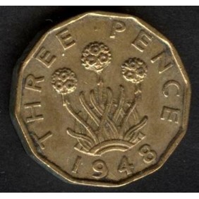 GREAT BRITAIN 3 Pence 1948