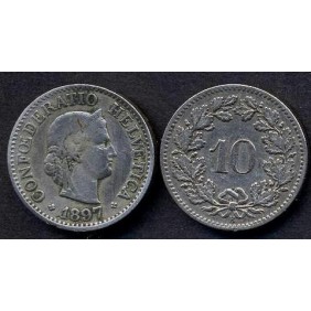 SWITZERLAND 10 Rappen 1897