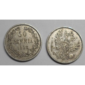 FINLAND 50 Pennia 1908 AG