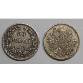 FINLAND 50 Pennia 1907 AG