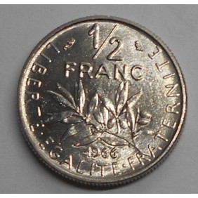 FRANCE 1/2 Franc 1966