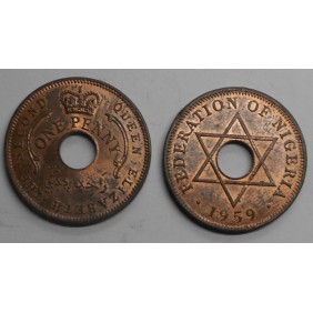 NIGERIA 1 Penny 1959