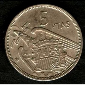 SPAIN 5 Pesetas 1957 (58)