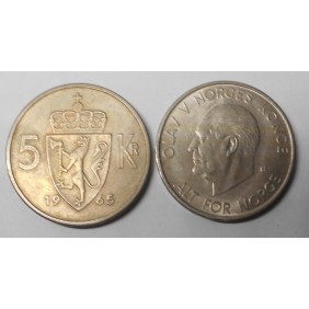 NORWAY 5 Kroner 1965
