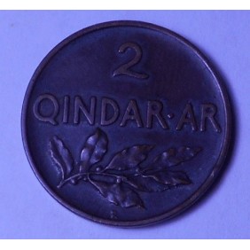 ALBANIA 2 Qindar Ari 1935