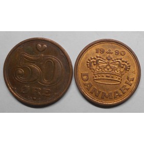 DENMARK 50 Ore 1990