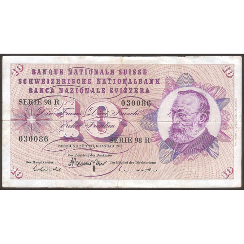 SWITZERLAND 10 Franken 1977