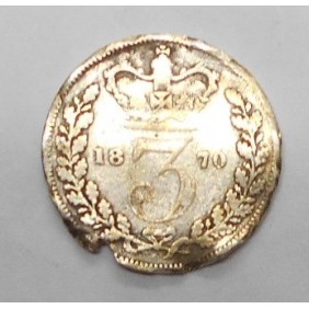 GREAT BRITAIN 3 Pence 1870...