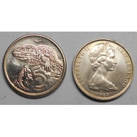 NEW ZEALAND 5 Cents 1968