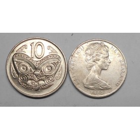 NEW ZEALAND 10 Cents 1980