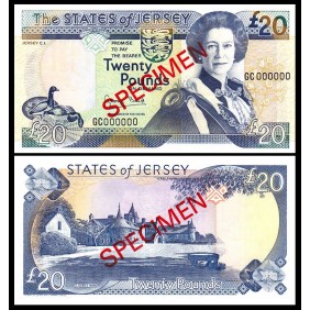 JERSEY 20 Pounds 1993 SPECIMEN