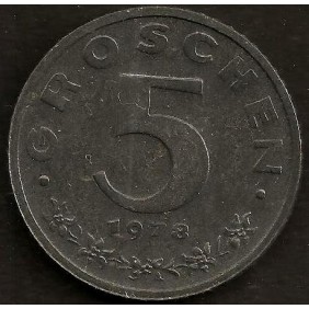 AUSTRIA 5 Groschen 1978