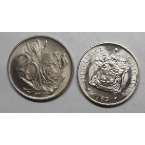 SOUTH AFRICA 20 Cents 1983