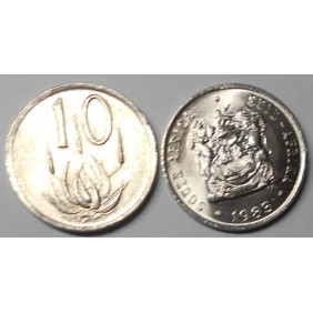 SOUTH AFRICA 10 Cents 1983