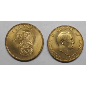 DENMARK 1 Krone 1958