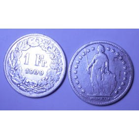 SWITZERLAND 1 Franc 1909 AG