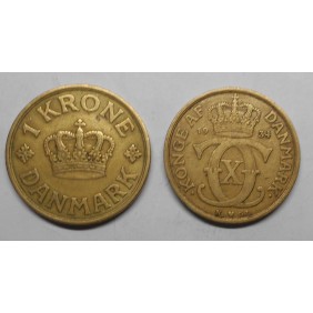 DENMARK 1 Krone 1934