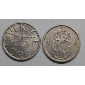 SWEDEN 25 Ore 1981