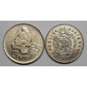 GUATEMALA 25 Centavos 1987