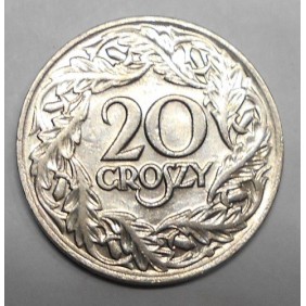 POLAND 20 Groszy 1923 Nickel