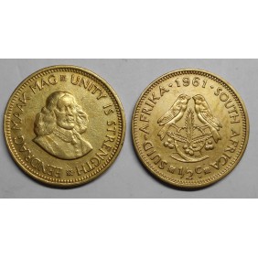 SOUTH AFRICA 1/2 Cent 1961