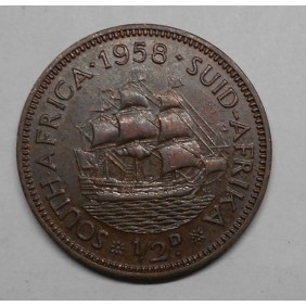 SOUTH AFRICA 1/2 Penny 1958