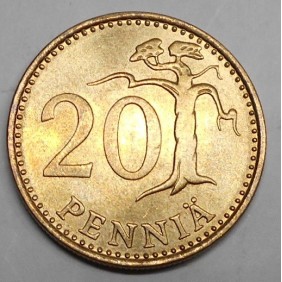 FINLAND 20 Pennia 1983 N