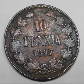 FINLAND 10 Pennia 1897