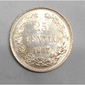 FINLAND 25 Pennia 1907 AG