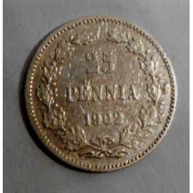 FINLAND 25 Pennia 1902 AG