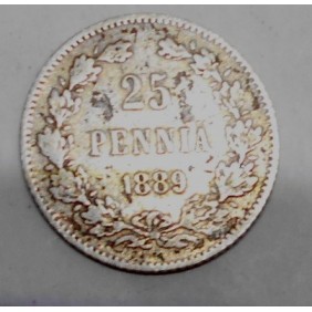 FINLAND 25 Pennia 1889 AG